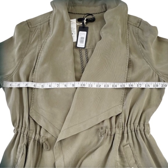 MAX Jeans Waterfall Drawstring Waist Duster Jacket - Lg NWT - Picture 6 of 10